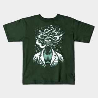 Male Gorgon Steam Punk Doctor Scientist Alchemist Experiment Kids T-Shirt